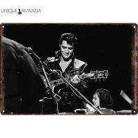 Elvis Presley โปสเตอร์ติดผนังศิลปะแผ่นดีบุกแบบวินเทจสำหรับภาพตกแต่งคาเฟ่บาร์ผับ