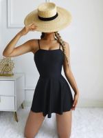 Bikini 2022 New Solid Black Women Swimsuit Two Piece Tankini Swimwear Bikinis Set zilian Beachwear Swimming Female Summer XL