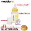 Bình trữ sữa medela 150ml kèm núm ti size s size m tặng nắp trữ - ảnh sản phẩm 1