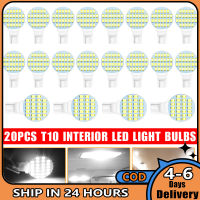 20ชิ้น T10ไฟ Led ในรถยนต์24smd 1210กลม12โวลต์สีขาวกว้างไฟด้านข้างโดมเพดานภายในหลอดไฟไฟส่องแผนที่