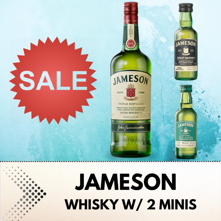 Jameson Irish Whiskey 700ml Jameson Stout 50ml Jameson Ipa 50ml