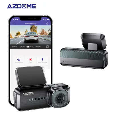 AZDOME Smart Dash Cam M200, 1080P Full HD, Smart Dash Camera for Cars, WIFI Built-in G-Sensor, WDR,Mini Design,Easy to Install