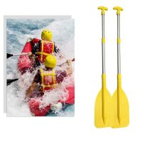 1Pair Kayak Paddle Telescopic Boating Oar Paddle Boat Accessories Yellow For Kayak Canoe