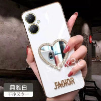 เคสโทรศัพท์ใหม่2023พร้อมสต็อกสำหรับ VIVO Y27 Y36 V27e V27 Y78 IQOO Y02 Z7 Y02A 5G 4G เคสโทรศัพท์ชุบแฟชั่นฝาหลังกระจกแต่งหน้ารูปหัวใจแฟลชเคสป้องกันกล้องแบบนิ่มรวมทุกอย่างเคส