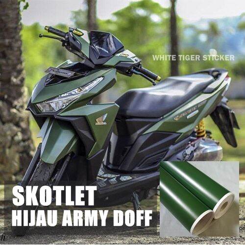 Skotlet Stiker Motor Hijau Armi Dof Skotlet Hiaju Army Dop Stiker Hijau