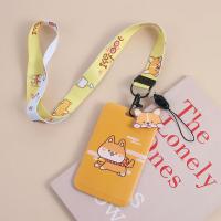 HUIIY เคสใส่บัตรการ์ตูนบัตรเครดิตสำหรับผู้หญิง,เคสใส่บัตรชิบะอินุสุนัขมีสายคล้องน่ารักพร้อมสายคล้องการ์ดเก็บข้อมูลซองใส่บัตร