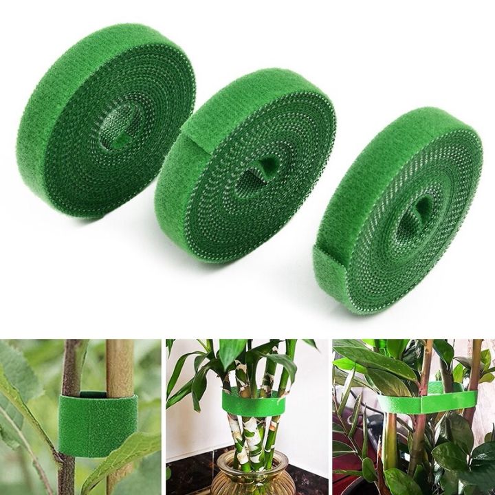 3pcs-2m-plant-ties-nylon-plant-bandage-tie-home-garden-plant-shape-tape-hook-loop-bamboo-cane-wrap-support-accessories-adhesives-tape