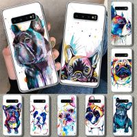 French Bulldog Dog Animal Phone Case Cover For Samsung Galaxy S10 S20 S22 S23 S21 FE Ultra S10E S9 S8 Plus + S7 Edge Lite Coque Electrical Safety