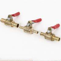 6/8/10/12mm Red Handle Valve Hose Barb Inline Brass Water Oil Air Gas Fuel Line Shutoff Ball Valve Pipe Fittings New