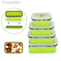 ❀▪✳ Lunch Box Collapsible Silicone Food Container Portable Bento Microware Home Kitchen Outdoor Food Storage Containers Box