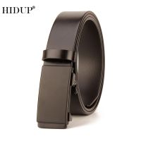 HIDUP New Design Top Quality Solid Cowhide Leather Belt Automatic Model Belts For Men Black 3.4Cm Width Jeans Accessories NWJ865