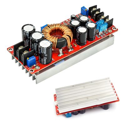 1200W 20A DC Converter Boost Step-up Power Supply Module IN 8-60V OUT 12-83V With Heat Sink 1200 W 12V to 24V 48V Electrical Circuitry Parts