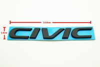 V2 ป้ายโลโก้ CIVIC (แบบแยก)  พลาสติกสีดำด้าน ขนาด 14.X2.2 cm ติดตั้งด้วยเทปกาวสองหน้าด้านหลัง