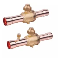 ;[-[; Refrigeration Ball Valve, Air Conditioning Cold Storage Welding, Manual Bidirectional GBC10 12 22 28Mm Refrigerant Stop Valve