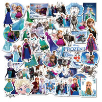 50Pcs Cartoon Frozen Waterproof Sticker Skateboarding Snowboard Retro Vinyl Sticker Graffiti Notebook Sticker