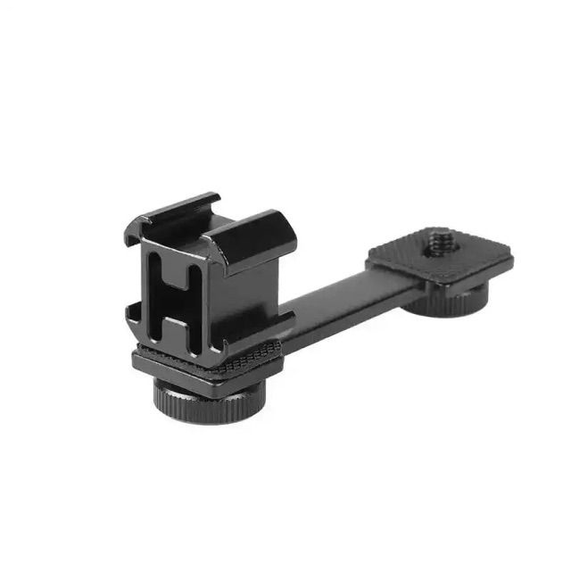 triple-hot-shoe-mount-adapter-microphone-light-extension-bar-for-zhiyun-smooth-4-osmo-pocket-gimbal-accessories