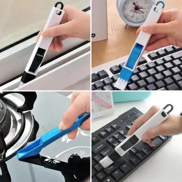 1pc Window Crevice Cleaning Brush With Handle, Modern Plastic  Multi-function Cleaning Brush For Home