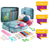 [มาถึงภายใน 3 วัน]Beginner Knitting Needles Set Handmade Crafts with 5 Group Wool Crochet Hooks Needles Perfect Gifts Storage Bag for DIY Scarves Gloves【Hot Sale&amp;COD】