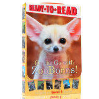 Ready to read graded reading series English original picture book on the go with zoo borns zoo born small animal children enlightenment picture story book