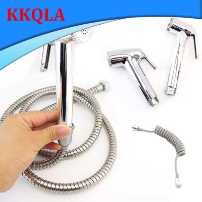 QKKQLA 2 Types ABS Toilet Bathroom Hand Held Bidet Shower Sprayer Head Spray Spring Water Hose Clean Tube Home Tap