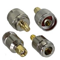 【LZ】◇▩✸  N para RP SMA macho plug e fêmea jack RF conector coaxial terminais de fio adaptador reto 1pc