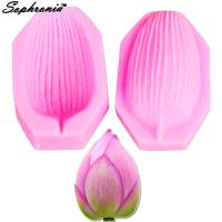 Sophronia M448 Lotus Flower Silicone Mold Cake Fondant Cake Decorating Tools Gumpaste Chocolate Candy Clay 5*3.8*2cm Bread  Cake Cookie Accessories