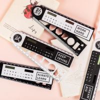 ⊕♛✇ Multifunctional Folding Ruler With Calculator School Stationery Cute School Supplies Kawaii Stationery