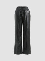 Cider Leather Drawstring Trousers