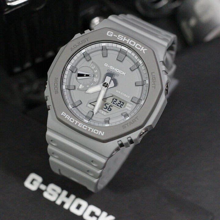 g-shock-ga2110-ของแท้ผู้ชายกีฬานาฬิกาเซ็นเซอร์คู่เคลื่อนไหวกลางแจ้งกันกระแทกกันน้ำโคลนอัตโนมัติยกไฟรับประกันสี่ปี-ga-2110et-8a