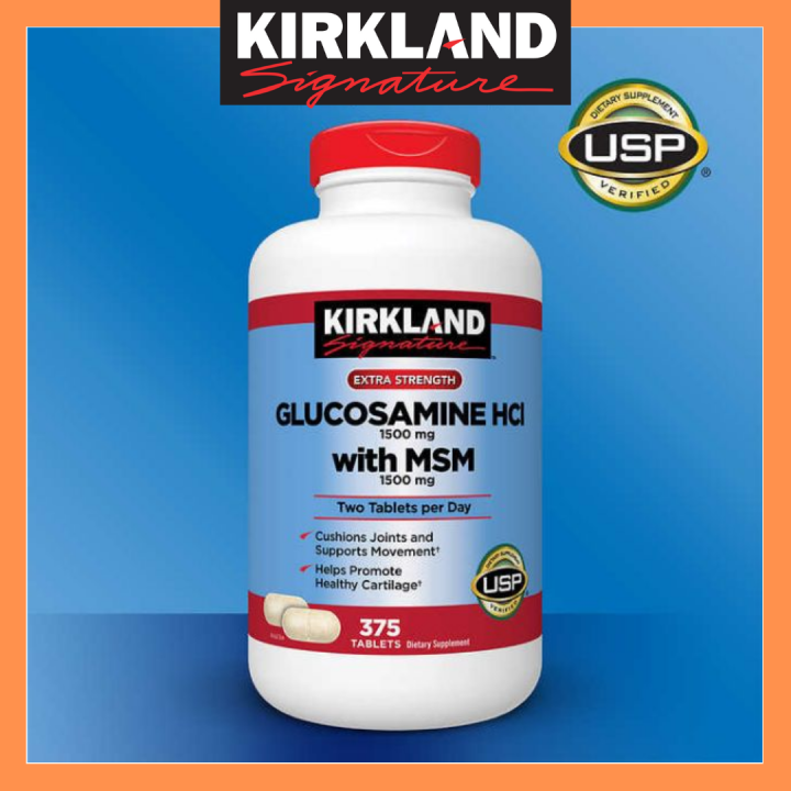 Kirkland Glucosamine HCI 1500 mg with MSM 1500 mg 375 Tablets Lazada PH
