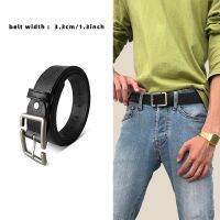 High Quality Mens Belt Alloy Square Buckle Mens PU Belt Mens Belt Pin Buckle Versatile Vintage Jeans Black Leather Belt Belts