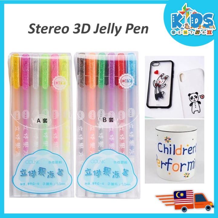 6pcs/set Creative Graffiti Fluorescent Pen With Soft Tip For
