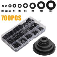 700pcs/box Nylon Rubber Flat Ring Washer Seal Hose Gaskets O-Ring Metric Bolt Srew Kit M2 M2.5 M3 M4 M5 M6 M8 M10 M12