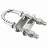 Boat Marine 304 Stainless Steel 10MM Bow Stock Dia 3/8" Stern Eye Length 5 inch U-Bolt Cleat Ring Rigging Hardware Accessories