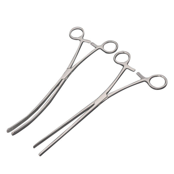Stainless Steel Bowel Clamps Intestinal Forceps Straight Curved 16