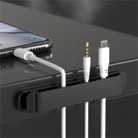 Desk Storage Rack Organizer Management Wire Holder Flexible USB Cable Winder Tidy Acrylic Clips Mouse Keyboard Earphone K364