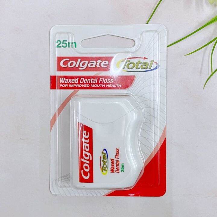 คอลเกต โททอล ไหมขัดฟัน Total Waxed Dental Floss 25 m [Colgate