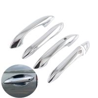 For Hyundai Tucson 2021 2022 NX4 New Carbon Fiber Chrome Car Door Handle Cover Decor Trim Sticker Styling Accessories