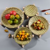 Bamboo fruit basket Fruit tray Refreshment tray Living room snack tray restaurant fruit basket Snack basket