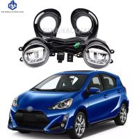 ไฟหน้าตัดหมอกไฟตัดหมอกรถยนต์ Led 1ชุดสำหรับ Toyota Prius C Aqua 2015 2016 2017ชุดไฟตัดหมอกพร้อมสวิตช์หลอดไฟควบคุม