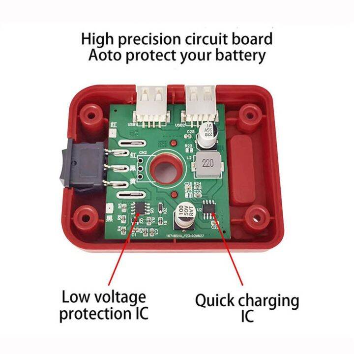 ไฟฉาย-led-พอร์ต-usb-คู่-สําหรับ-milwaukee-m18-18v-li-ion