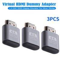 3/2PCS HDMI Virtual Display 3840*2160 Resolution HDMI Adapter Display Spare Parts For Usb Bitcoin Miner Graphics Card Radiating Adapters