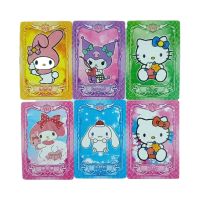 Sanrio Card Hello Kitty เทรดดิ้งการ์ดเกมกล่องบูสเตอร์เมโลดี้ลายการ์ตูน224ชิ้นของขวัญคริสต์มาสสำหรับเด็กของเล่นแบบชุดสะสมน่ารัก