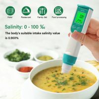 3 in 1 PH Meter Digital Portable Water PH Meter LCD Display Temp/PH /Salinity Tester for Drinking Water/Laboratory/ Aquariumfor