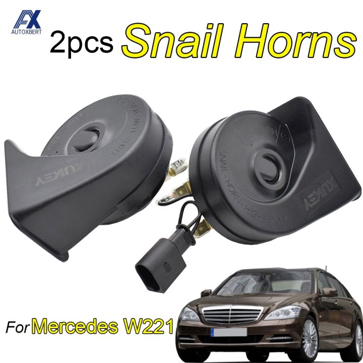 1คู่410510hz-รถ-snail-horn-สำหรับ-benz-s280-s320-s400-s420-s450-s63-s250-w221-2006-2013กันน้ำ-auto-horns