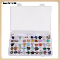 FANGCU272 50ชิ้น1กล่องของขวัญสำหรับสะสมหินอัญมณีดิบควอตซ์ตัวอย่างอัญมณีธรรมชาติและ Jades แร่คุณสมบัติในการรักษาคริสตัล