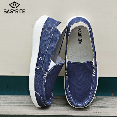 TOP☆SAGYRITE Mens Canvas Shoes Solid Color All-match Casual Shoes Slip-on Shoes