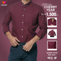 era-won เสื้อเชิ้ต Oxford Shirt สี Cherry Year