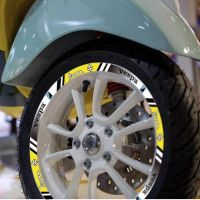 ☏┇ For Vespa Biagio GTS spring sprint 150/300 Reflective motorcycle wheel hub wheel frame sticker tire wheel tape edging sticker