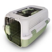 ✸ air box cat with skylight portable cage checked dog